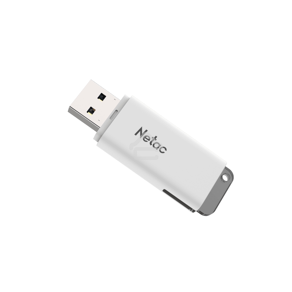 Флешка USB Netac U185 32Gb <NT03U185N-032G-30WH>, USB 3.0, с колпачком, пластиковая белая