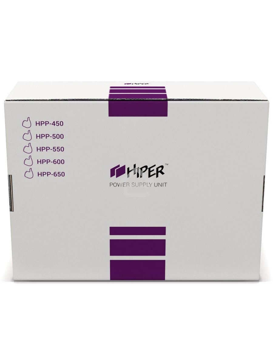 Блок питания HIPER HPP-600 BOX, 600Вт, 120мм, черный