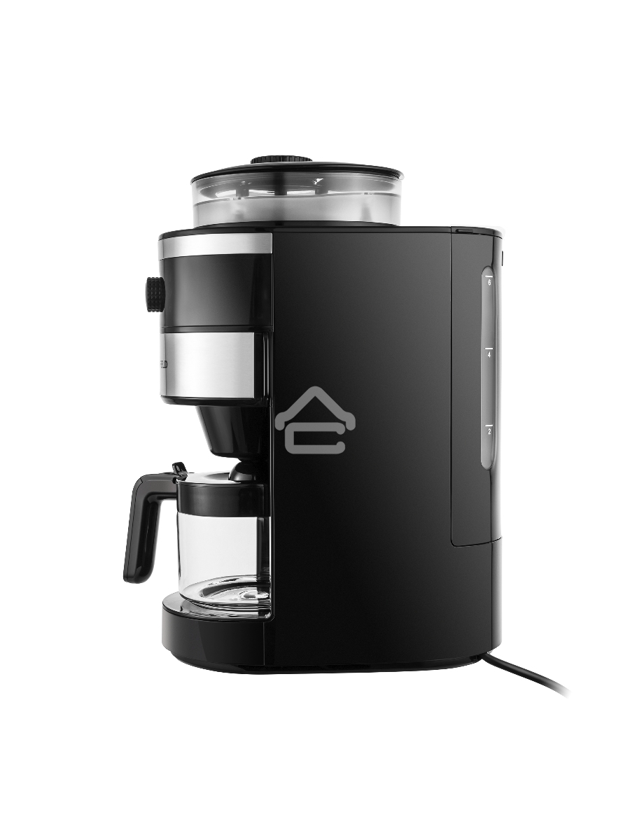 Кофеварка капельная Maunfeld MF-731BK черный, исп. кофе - зерновой/молотый, 0.83 л, 820 Вт.