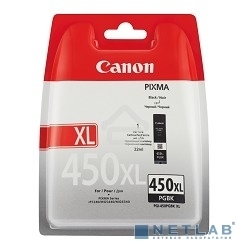 Картридж струйный Canon PGI-450XLPGb,K (6434B001) пигментный черный, 22мл (500 стр.), для PIXMA iP7240/MG6340/MG5440