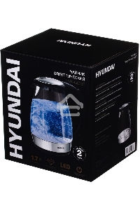 Чайник электрический Hyundai HYK-G2030 1.7л. 2200Вт черный (корпус: стекло)