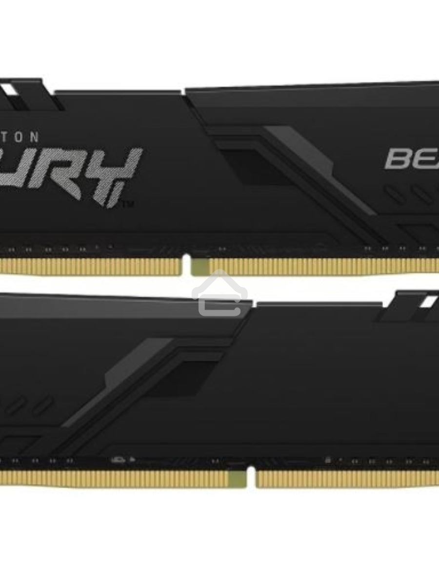 Оперативная память Kingston Fury Beast, DDR4, 32GB (2x16GB), 3600MHz, CL18, DIMM, с радиатором, черный