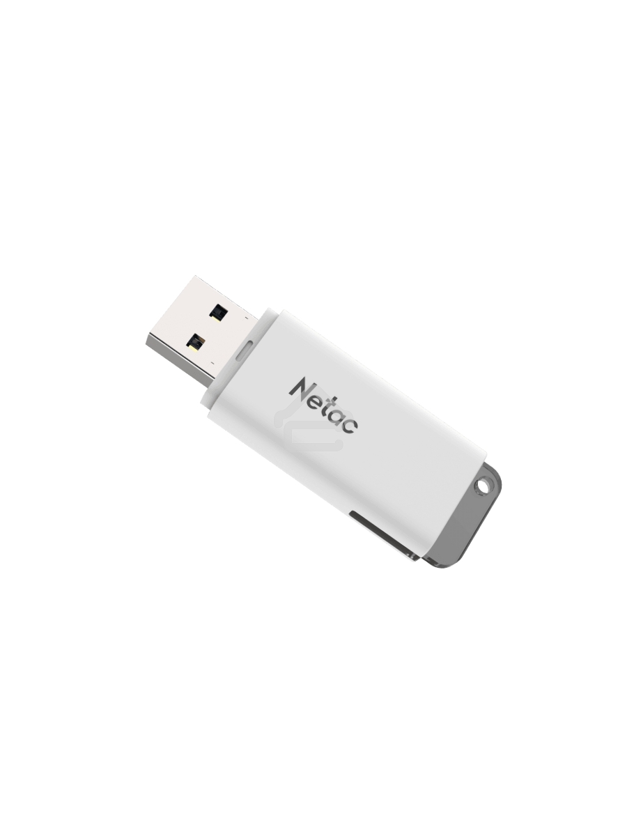 Флеш диск Netac U185 64Gb <NT03U185N-064G-30WH>, USB3.0, с колпачком, пластиковая белая
