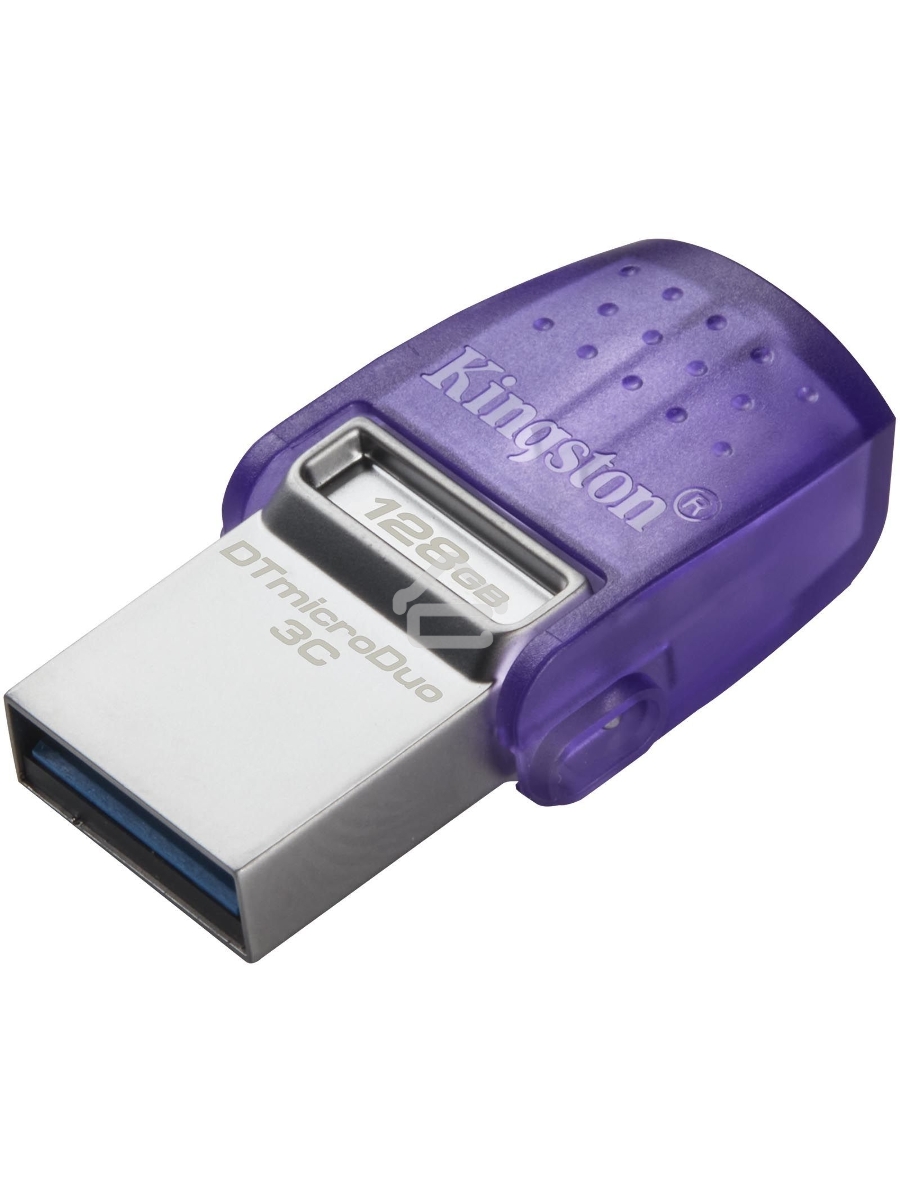 Флеш диск Kingston 128Gb DataTraveler microDuo 3C DTDUO3CG3/128GB USB3.0 фиолетовый