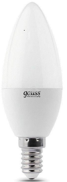 Лампа светодиодная LED Gauss 8Вт E14 220В 2700К Elementary свеча 33118
