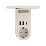 Адаптер USB (2хUSB-A + USB-С) + розетка 220-250В с подсветкой и подставкой для телефона Rexant