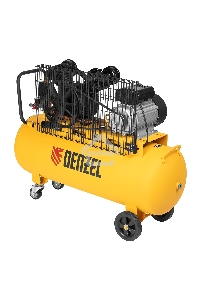 Компрессор воздушный рем. привод BCV2200/100, 2,2 кВт, 100 литров, 370 л/мин Denzel