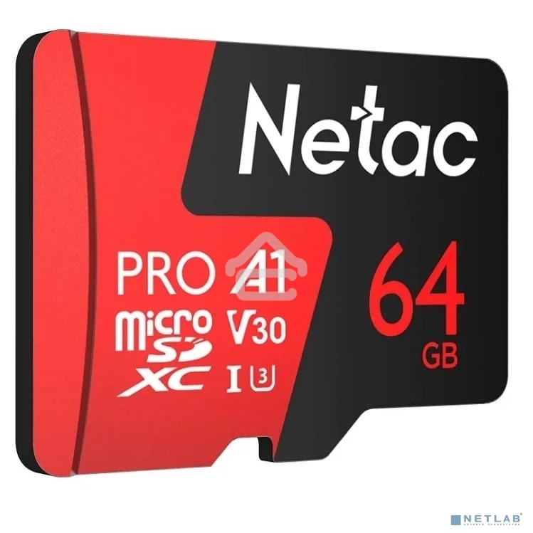 Флеш карта MicroSD card Netac P500 Extreme Pro 64Gb, retail version w/o SD adapter