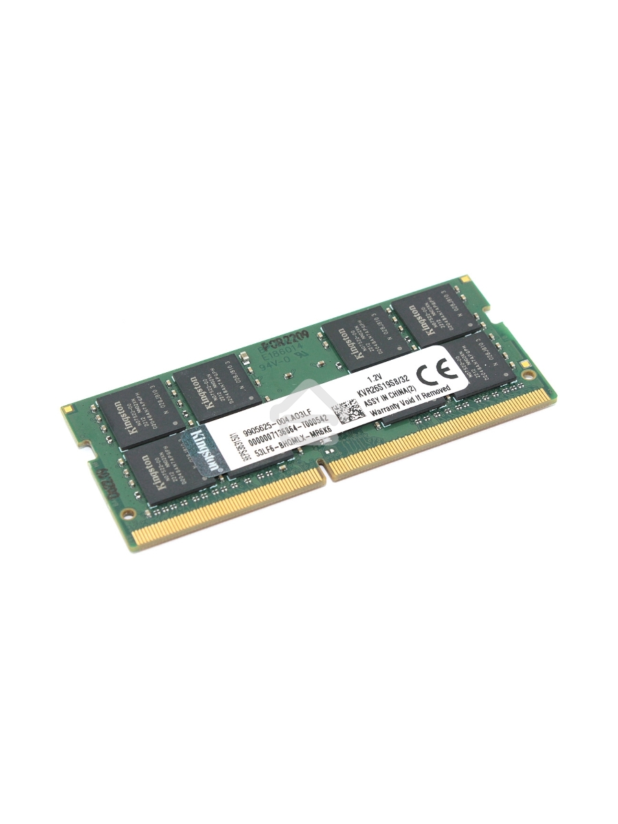 Оперативная память Kingston ValueRAM, DDR4, 32GB (1x32 GB), 2666 MHz, CL19, SO-DIMM