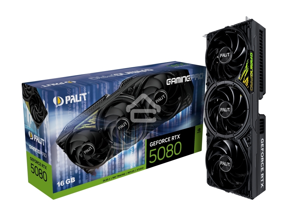 Видеокарта Palit PA-RTX5080 GAMINGPRO 16GB GDDR7 256bit 3xDP HDMI 3FAN RTL