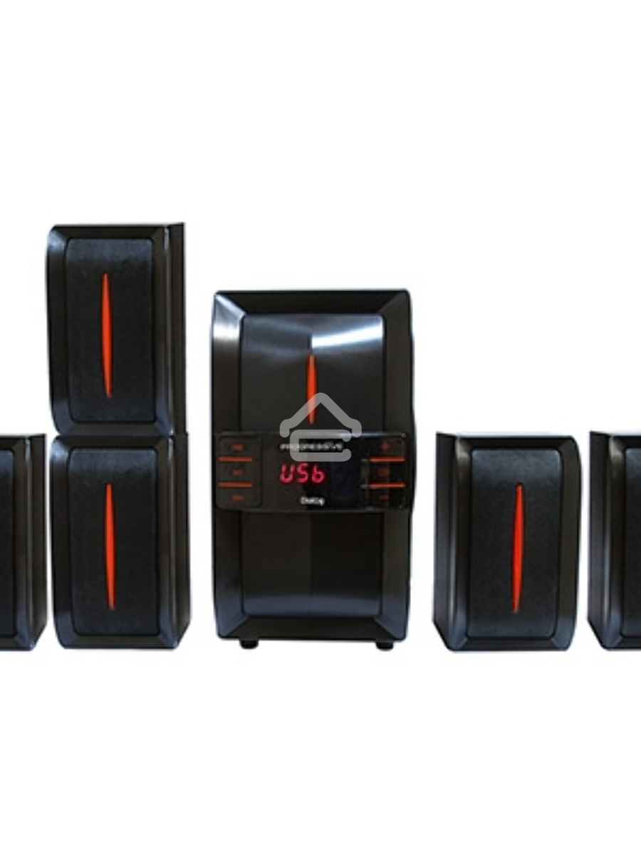 Колонки Dialog Progressive AP-540 BLACK {акустические колонки 5.1, 40W+5*12W RMS, USB+SD reader}