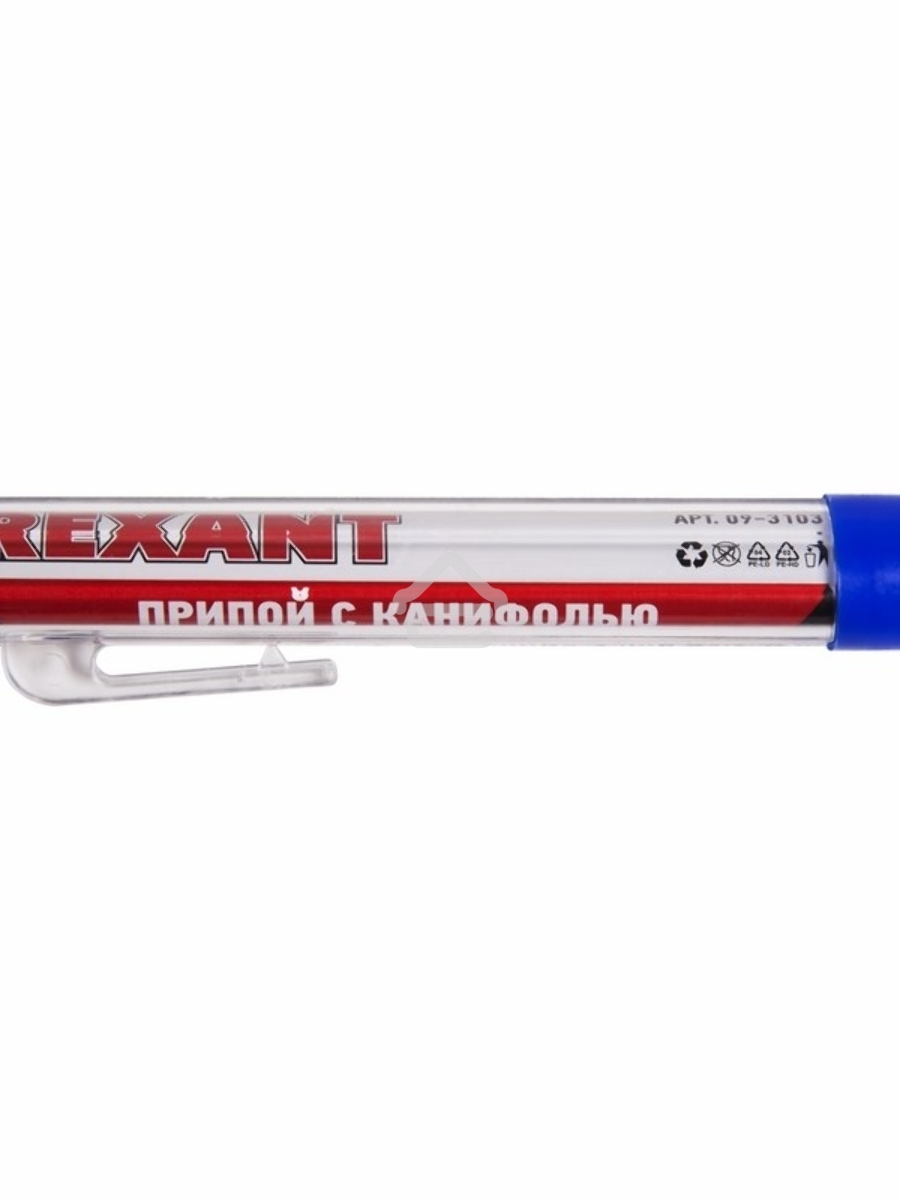 Припой с канифолью 20гр. d=1.0мм (Sn60 Pb40 Flux 2.2%) Rexant 09-3103