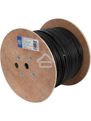 Кабель сетевой Ningbo FTP 4 пары cat5E solid 0.5мм Cu molded 305м серый outdoor стальной трос