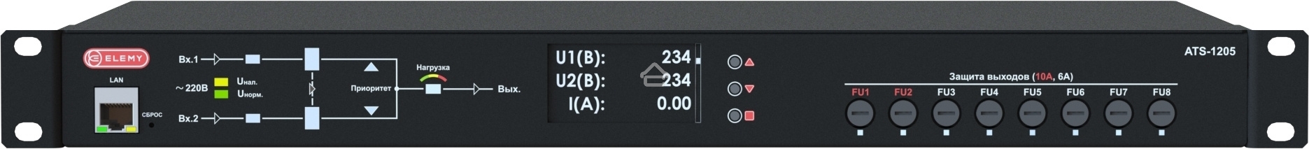 Устройство автоматического ввода резерва АВР Elemy ATS-1205/16 1U 19