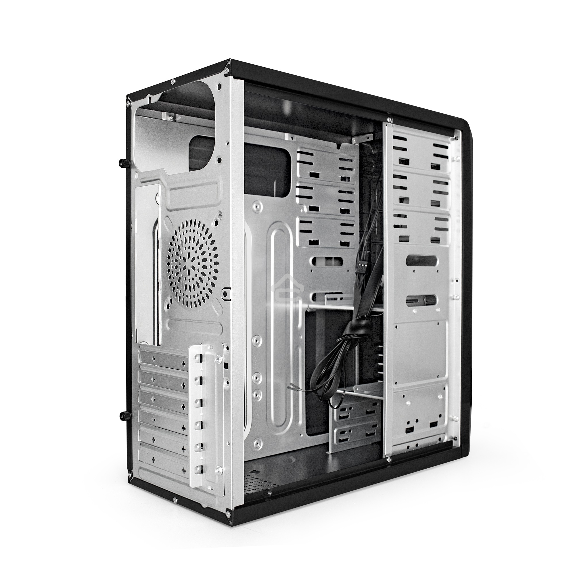 Компьютерный корпус Miditower Exegate CP-601 Black, ATX, <CP450W, 80mm>, 2*USB, Audio