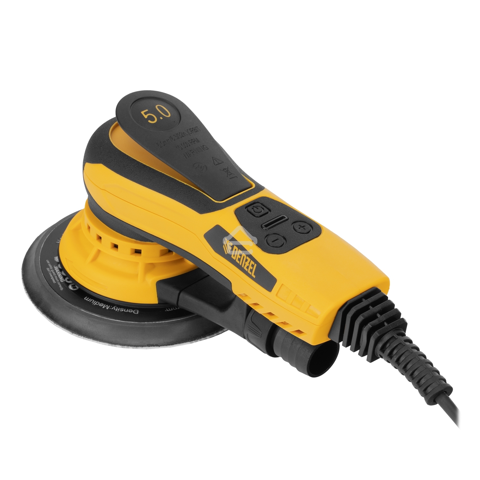 Эксцентриковая шлифовальная машина бесщеточная Denzel OS-150-BL, 350 Вт, 4000-10000 об/мин