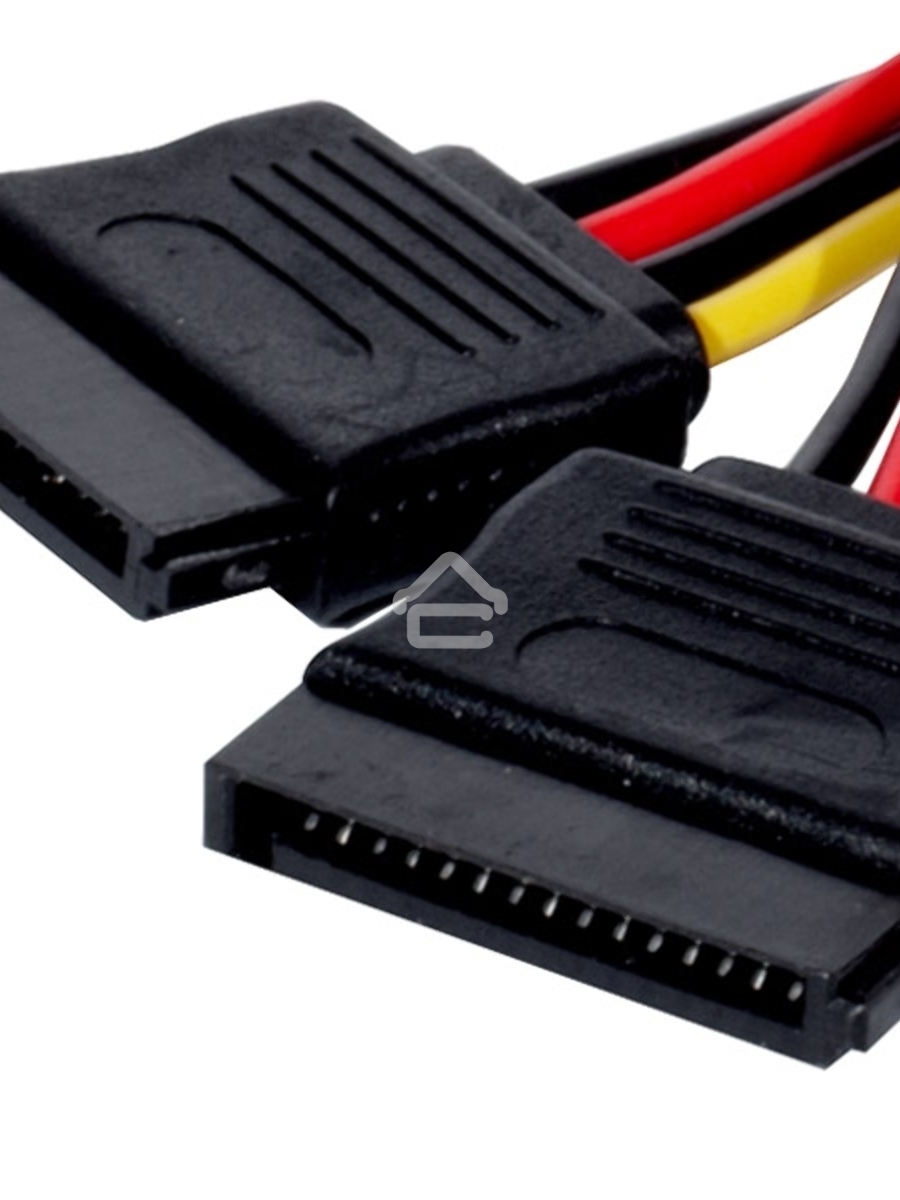 Кабель питания 2xSATA (от разъема Molex (IDE) блока питания), 15см Exegate