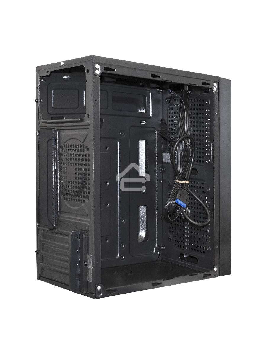 Компьютерный корпус Minitower ExeGate mEVO-9302-RGB (mATX, без БП, 2*USB+1*USB3.0, HD аудио, черный с RGB подсветкой)