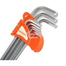 Набор ключей PATRIOT SKH-9EL, шестигранные с шаром, экстра длинные, 1,5-10мм, CRV, 9 шт