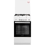Плита комбинированная De Luxe 5040.40ГЭ (КР) ЧР белый, конфорок 4 шт, духовка 43 л, 50 см x 85 см x 50 см