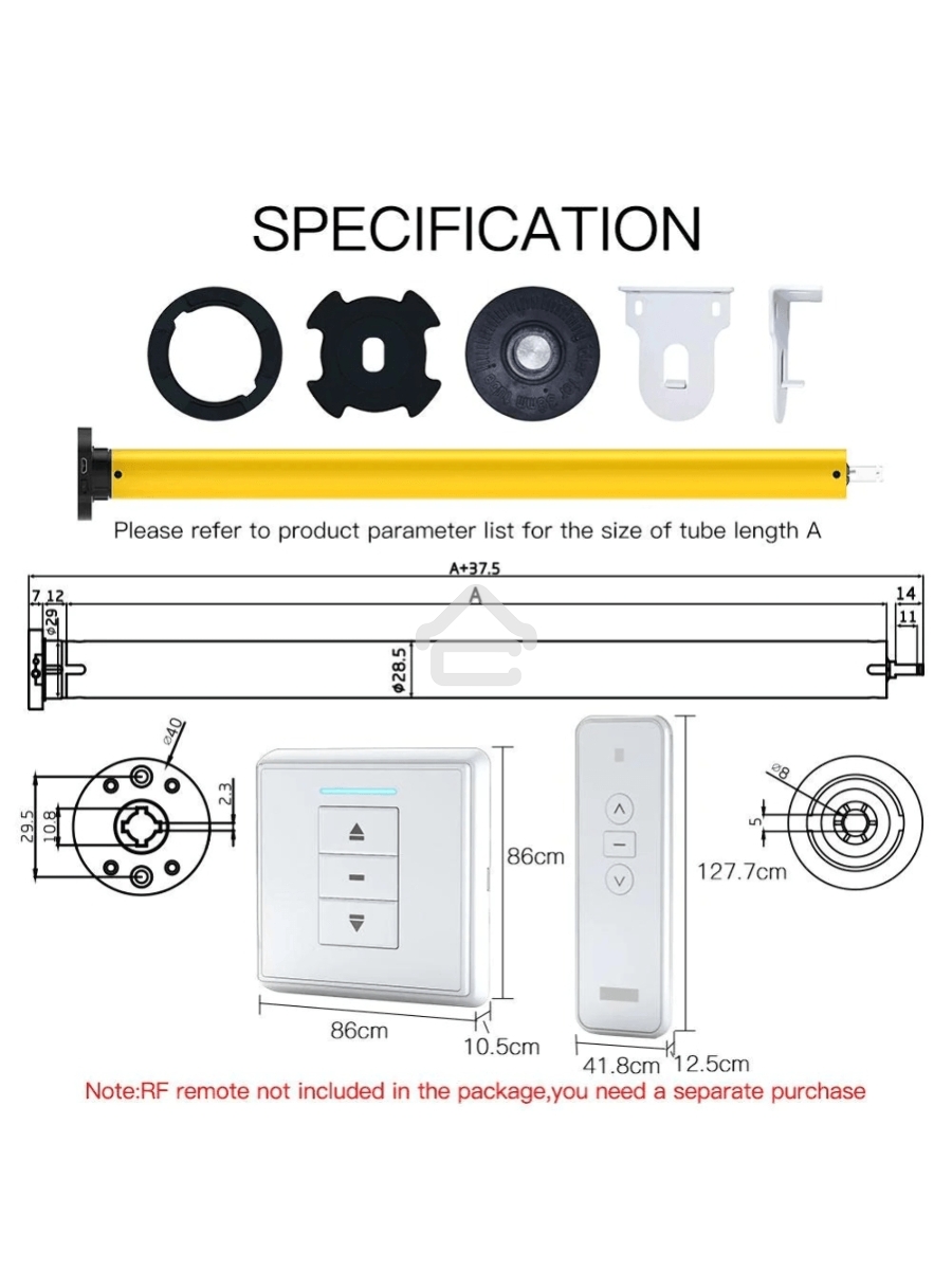 Привод MOES Motor ZC-AM25, Zigbee, DC 5В, 1600 мА
