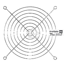 Решетка для вентилятора 140x140 ExeGate EG-140MR (140x140 мм, металлическая, круглая, никель)