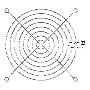 Решетка для вентилятора 140x140 ExeGate EG-140MR (140x140 мм, металлическая, круглая, никель)