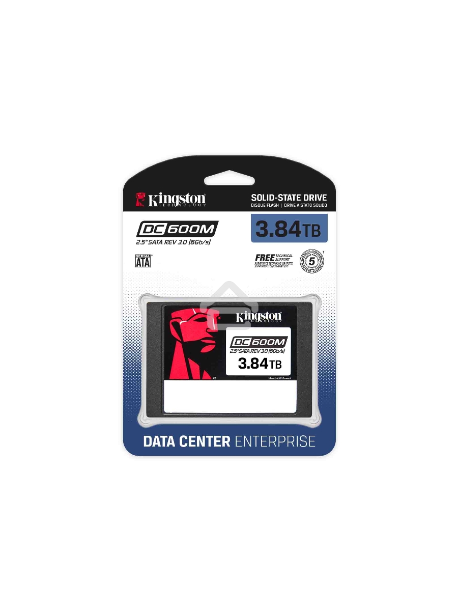 Накопитель SSD Kingston SSD DC600M, 3840GB, SATA III, 2.5