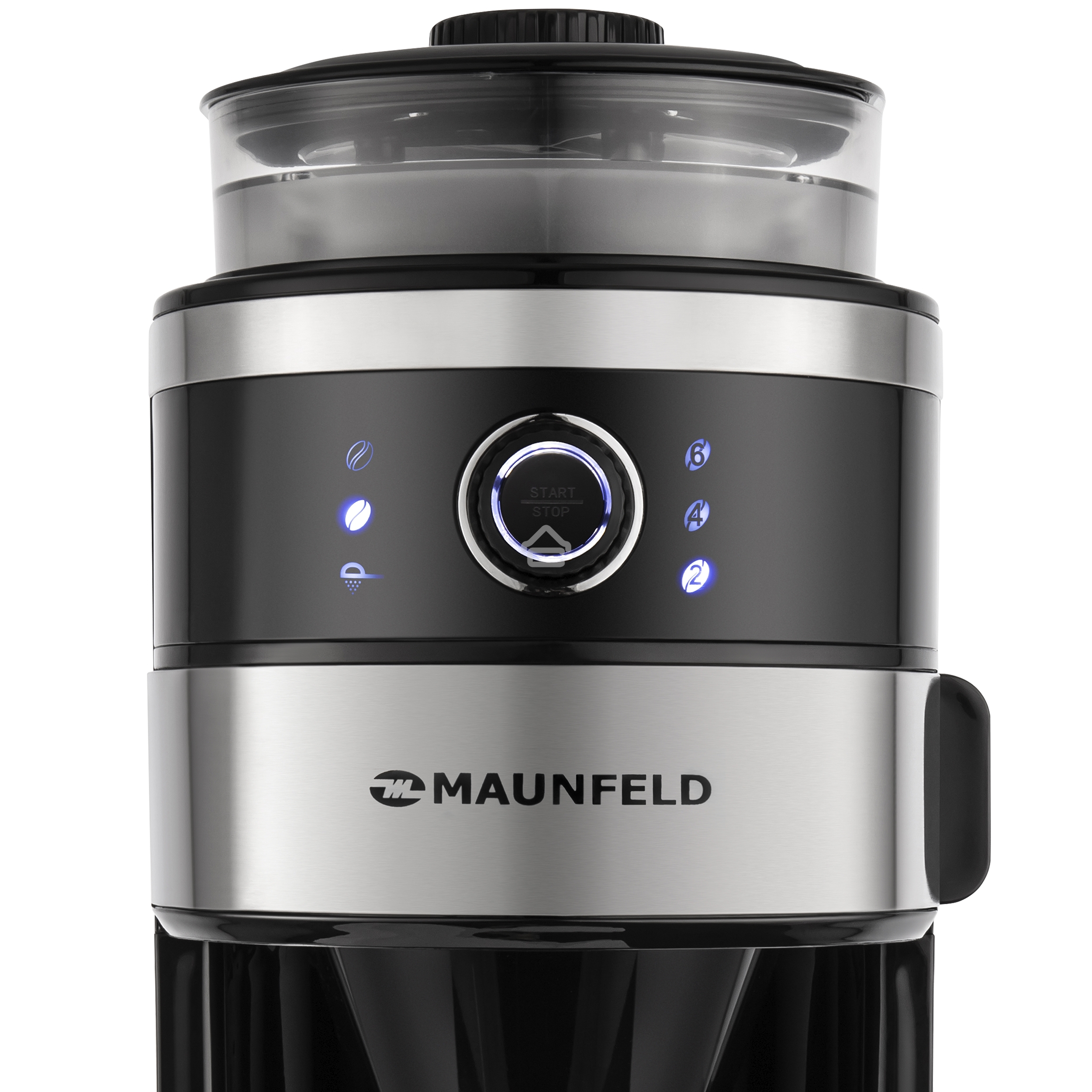 Кофеварка капельная Maunfeld MF-731BK черный, исп. кофе - зерновой/молотый, 0.83 л, 820 Вт.