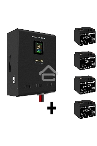 Комплект ИБП EX296005RUS + батарея 40Aч EX282976RUS 4шт (инвертор, синус, для котла, настенный) ExeGate FineSine SX-7000.LCD.AVR.2SH.T <7000VA/5000W, чистая синусоида, цветной LCD-дисплей, AVR, 2*Schuko+клеммы, линейно-интерактивный, крепление настенное, 