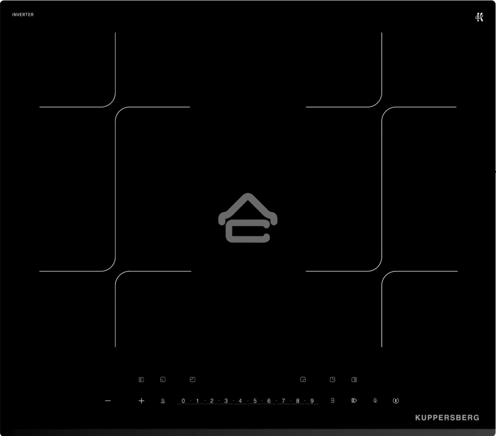 Варочная поверхность Kuppersberg/ Варочная поверхность Kuppersberg, индукция, High-Tech, 9 уровней мощности, inverter, таймер, пауза, Booster, автоматическое отключение, Flexi-zone, слайдерное управление, поддержание тепла, цвет черный