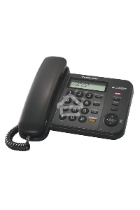 Телефон проводной Panasonic KX-TS2358RUB черный {АОН,Caller ID,ЖКД,блокировка набора,выключение микрофона,кнопка 