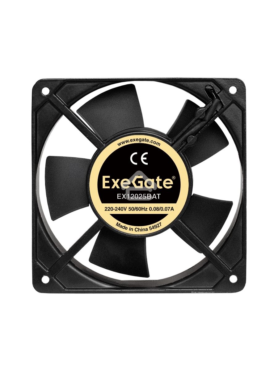 Вентилятор для корпуса ExeGate EX12025BAT черный, 120 мм, 2200 об/мин, 32 дБ