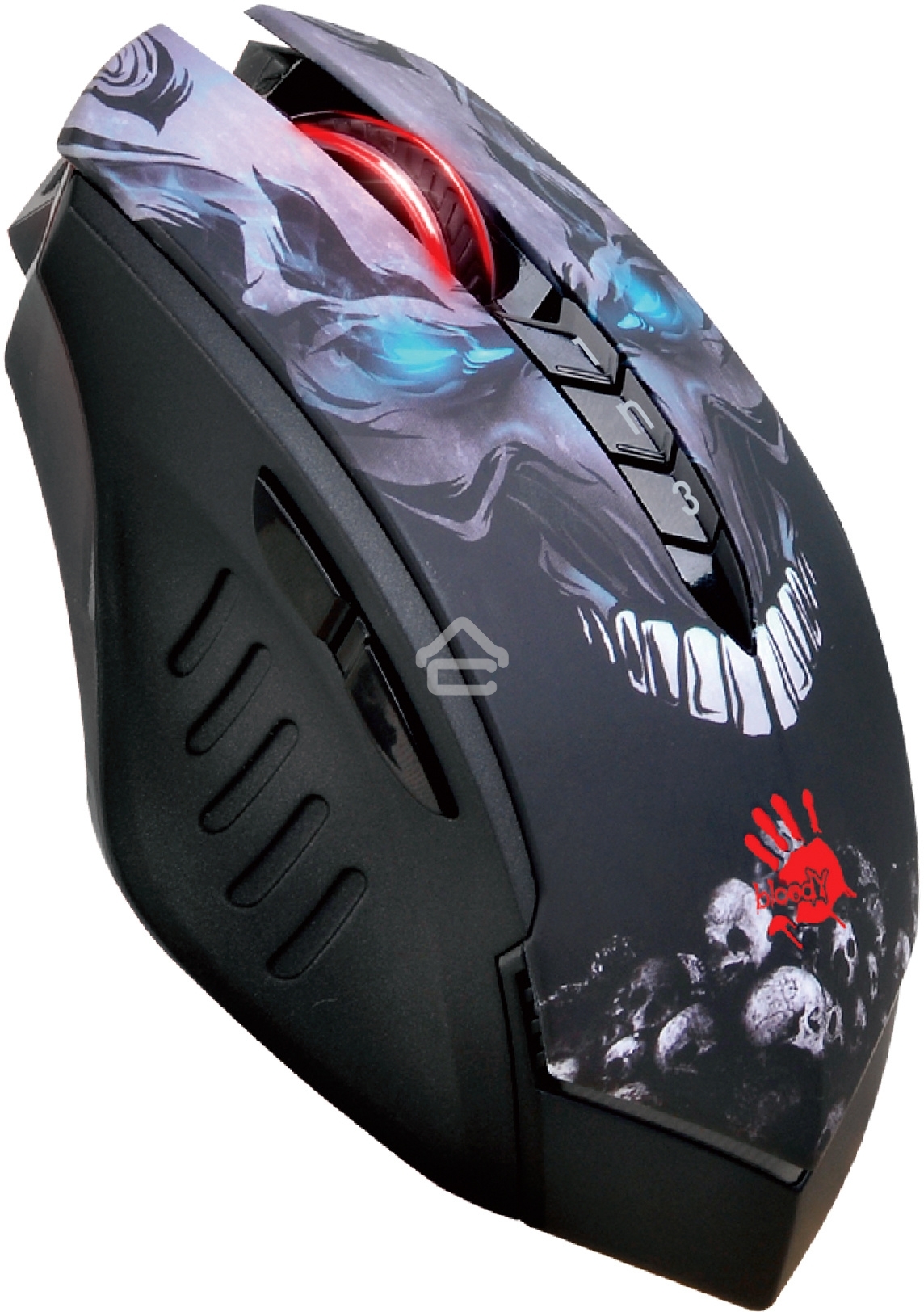 Мышь беспроводная A4Tech Bloody R80 Plus Skull черный, 5000 dpi, радиоканал, USB, кнопки - 8