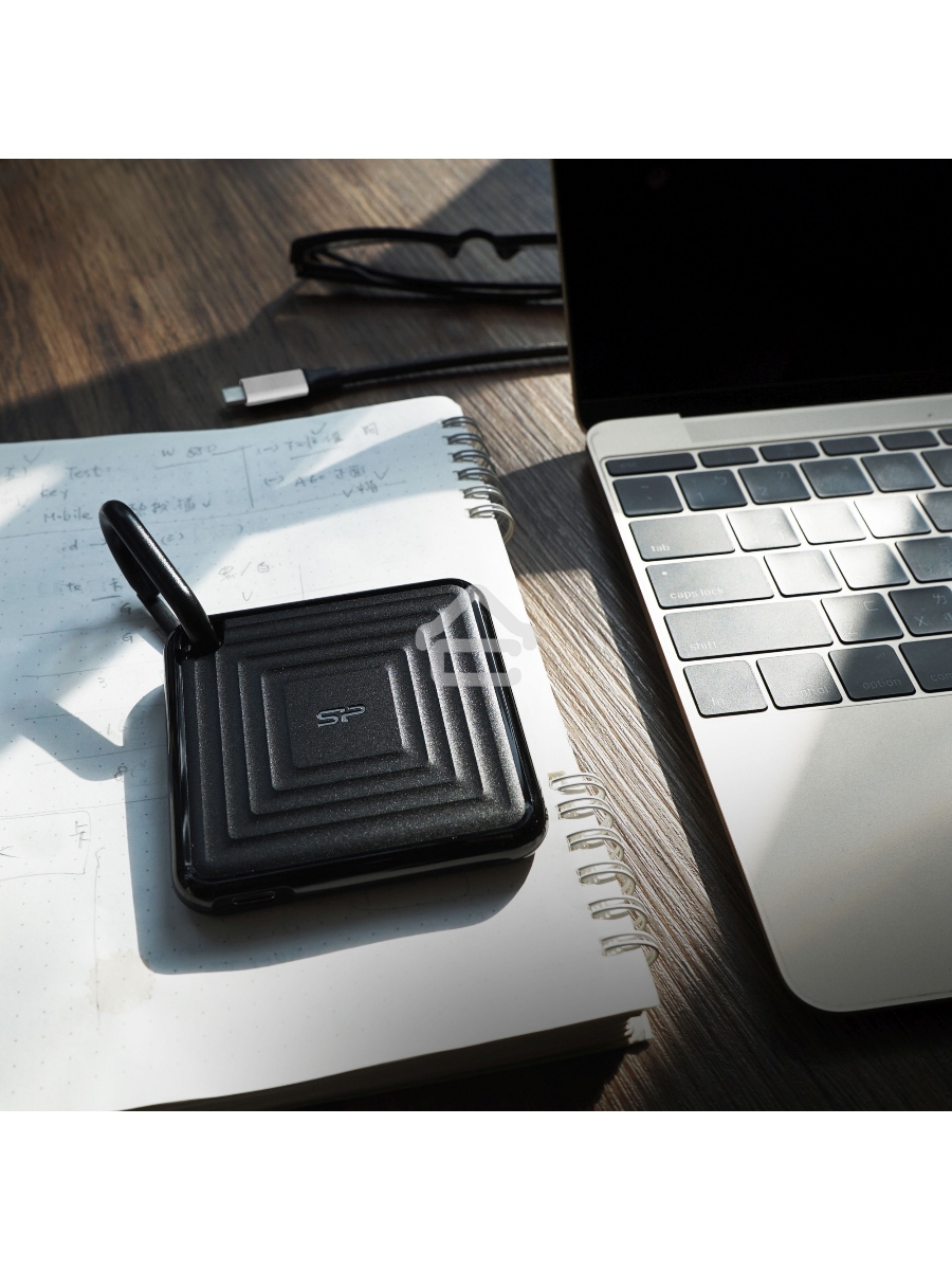 Твердотельный диск 2TB Silicon Power PC60, External, USB 3.2 Type-C [R/W - 540/500 MB/s] черный
