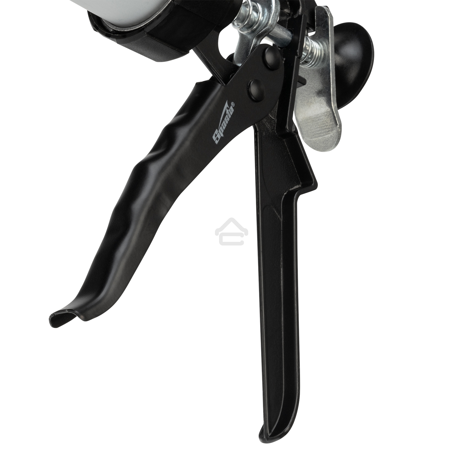 Пистолет для герметика Sparta 400мл ''закрытый'' алюминиевый корпус круглый шток 8 мм