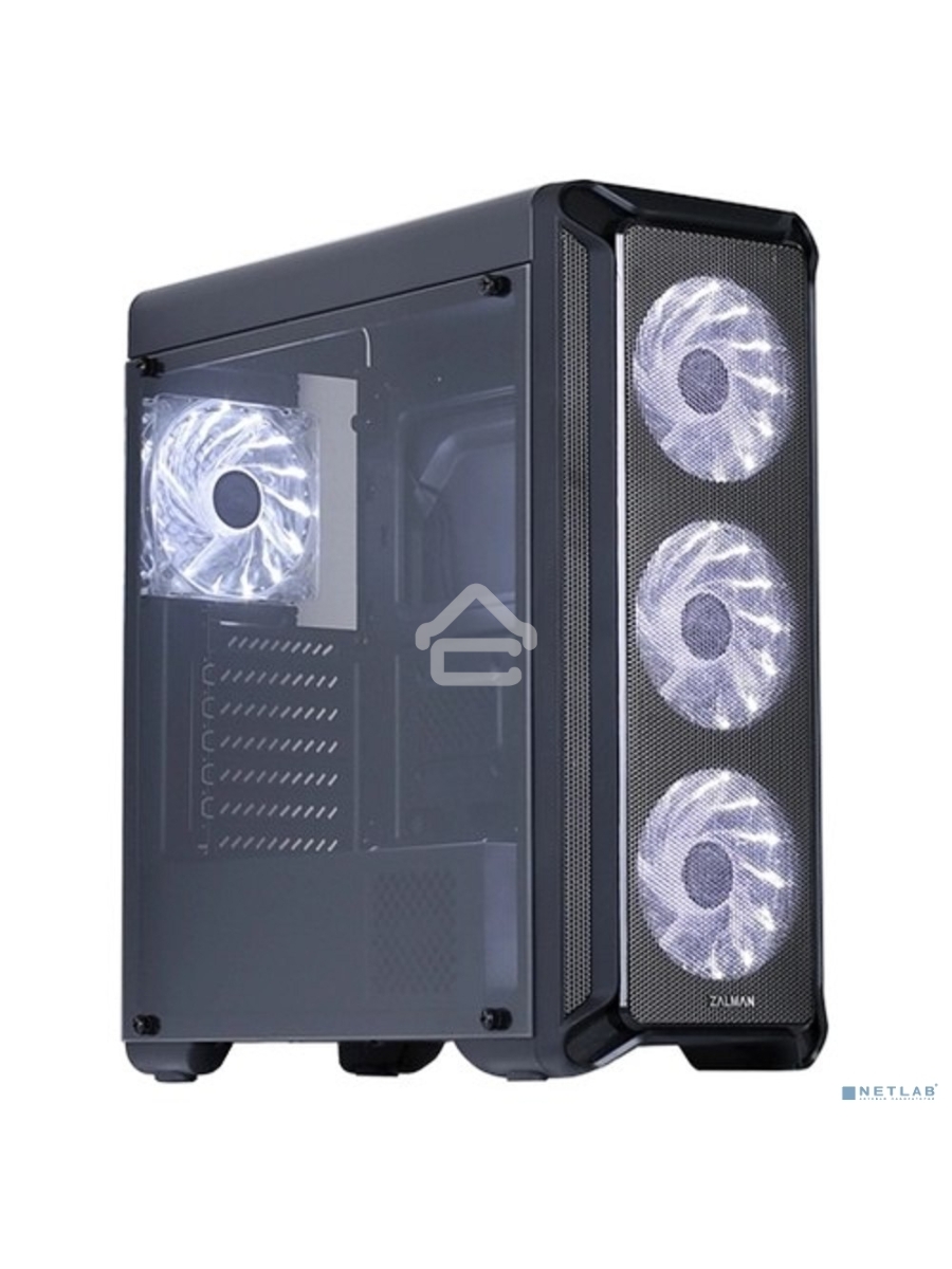 Корпус ZALMAN I3, без БП, большое боковое окно, черный,ATX