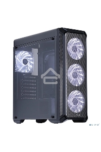 Корпус ZALMAN I3, без БП, большое боковое окно, черный,  ATX