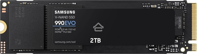 Накопитель SSD Samsung 990 EVO, 2000Gb, PCIe 4.0 x4, M.2 2280, NVMe, R/W 5000/4200