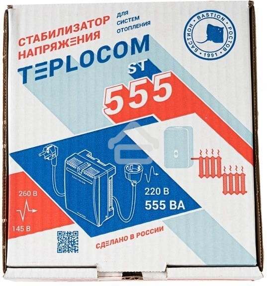 Стабилизатор напряжения TEPLOCOM ST-555 1ф 555В.А 145-275В Бастион 555