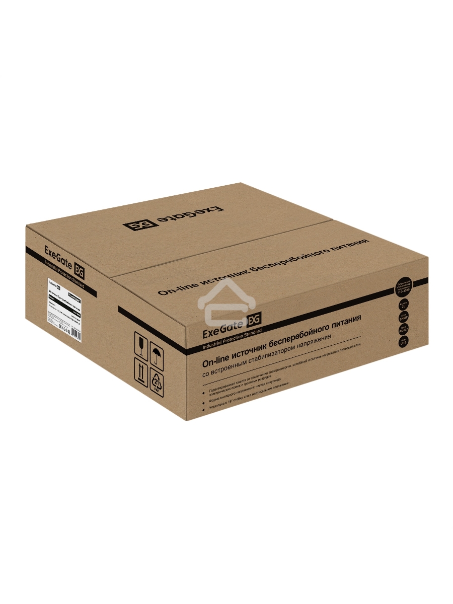 Источник бесперебойного питания On-line ExeGate PowerExpert ULS-1000.LCD.AVR.1SH.2C13.USB.RS232.SNMP.2U <1000VA/1000W, On-Line, PF=1, LCD, 1*Schuko+2*C13 , RS232, USB, SNMP-slot, Rackmount 2U/Tower, металлический корпус, Black>