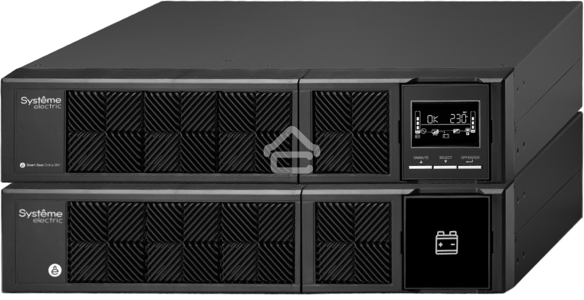 Источник бесперебойного питания Systeme Electriс Smart-Save Online SRV, 2000VA/1800W, On-Line, Extended-run, Rack 4U (Tower convertible), LCD, Out: 6xC13, SNMP Intelligent Slot, USB, RS-232
