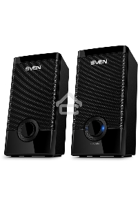 Колонки Sven 318 черный {USB-порт ПК, ноутбука или адаптер 5V DC}