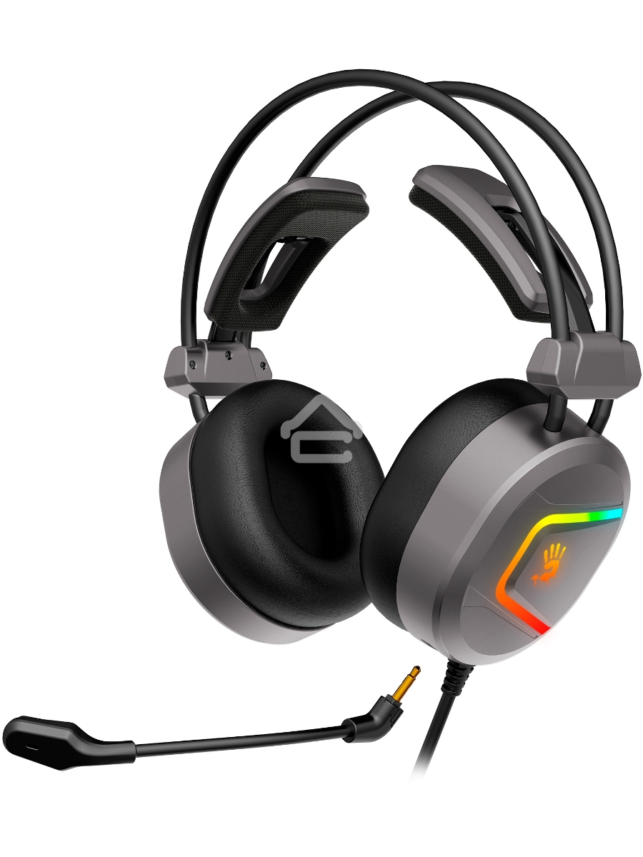 Наушники с микрофоном A4Tech Bloody MC750 серый 2.3м мониторные USB оголовье (MC750 GREY)