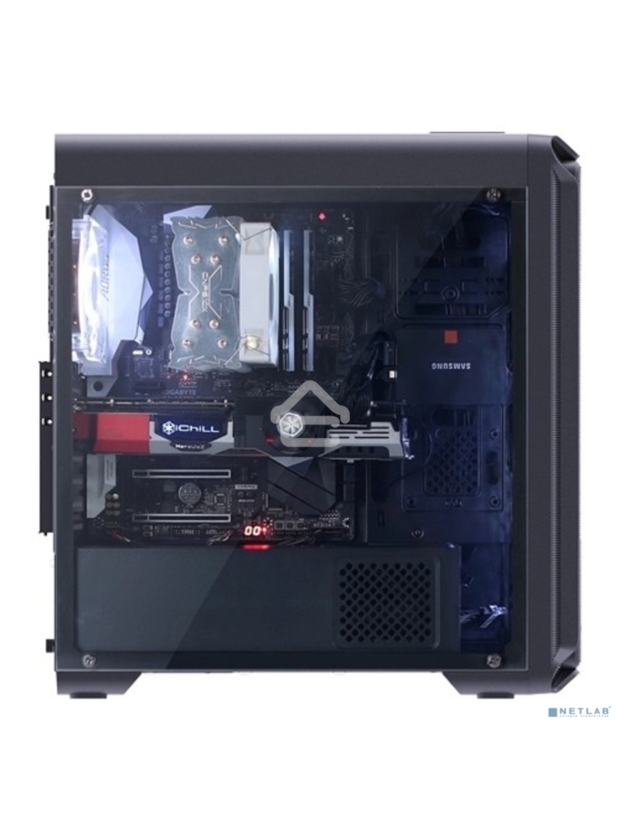 Корпус ZALMAN I3, без БП, большое боковое окно, черный,ATX