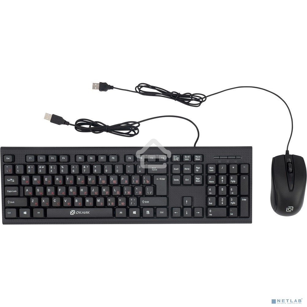 Клавиатура + мышь Oklick 630M клав:черный мышь:черный USB