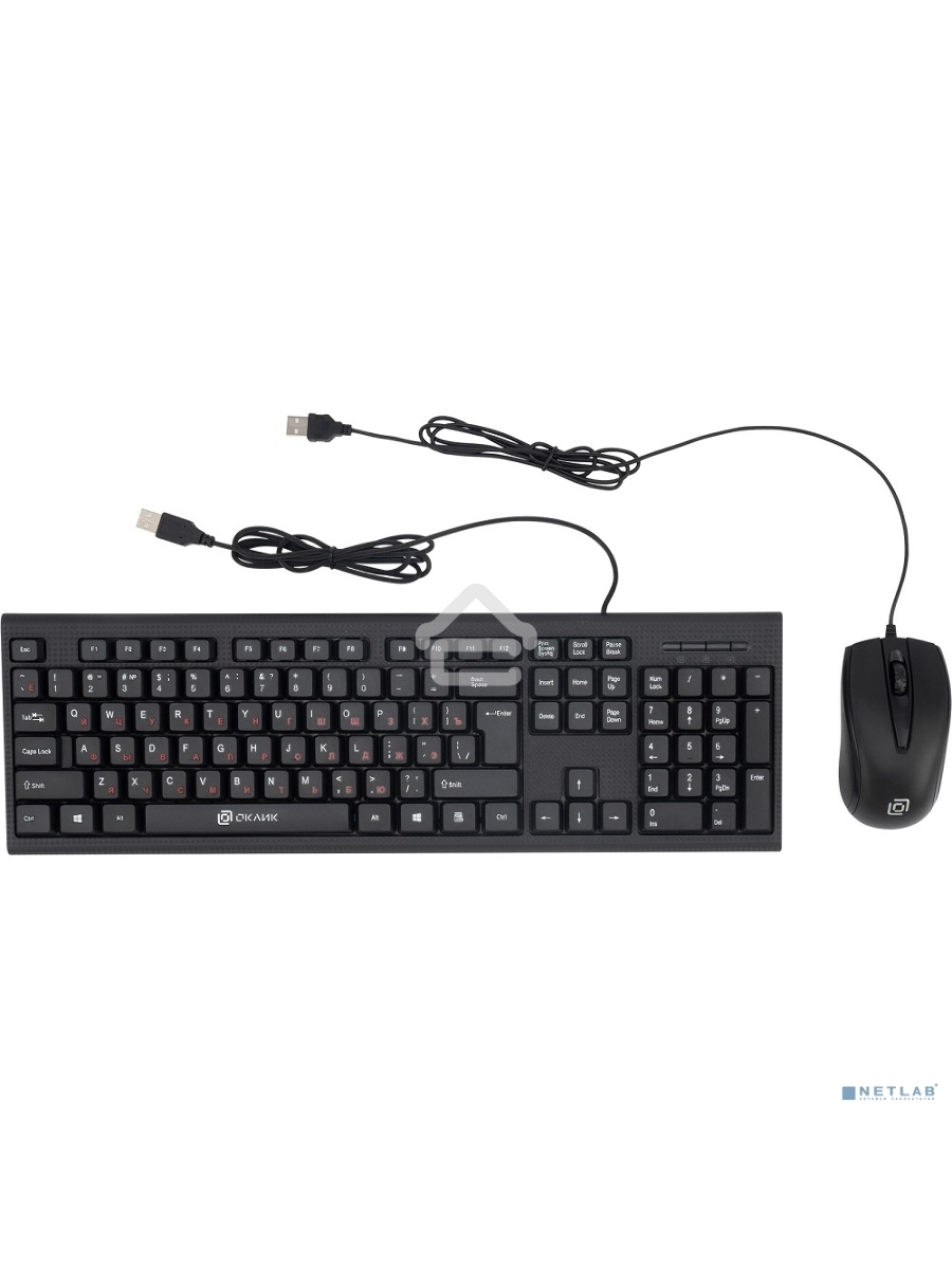 Клавиатура + мышь Oklick 630M клав:черный мышь:черный USB
