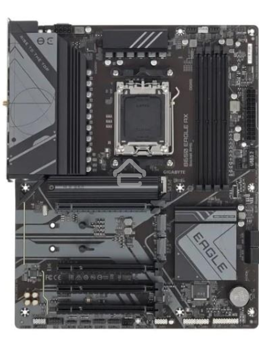 Материнская плата GIGABYTE B650 EAGLE AX, AM5, AMD B650, 4xDDR5, 4xSATA, 3xM.2, 1xPCI-E 4.0 x16, 3xPCI-E 3.0 x1, 1xHDMI, 1xDP, 1x 1Gb LAN, 2xUSB 3.2 Gen 2, 1xUSB 3.2 Gen 1, 6xUSB 2.0, 3x3.5 мм, 7.1, Standard-ATX