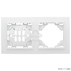 Рамка 3-местная Минск горизонтальная белая EKF Basic