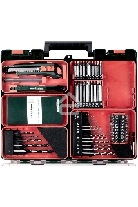 Дрель-шуруповерт Metabo PowerMaxx BS Basic Set 600080880, Аккумуляторный, 12В, 2 АКБ, Кейс